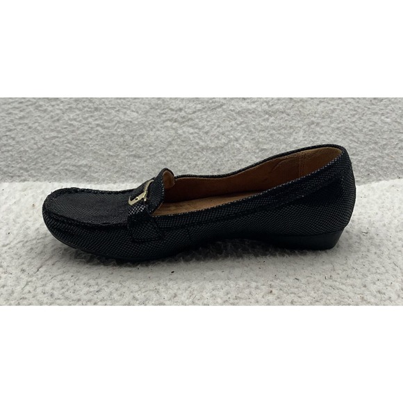 Naturalizer Gallop Loafers Womens 7M Shiny Black N5 Comfort Dressy Classy Office - Picture 4 of 8